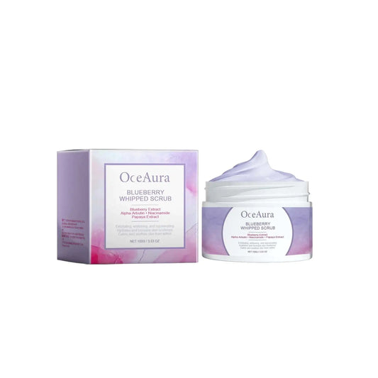 OceAura Blueberry Whipped Scrub, Dull Brightening Skin Scrub